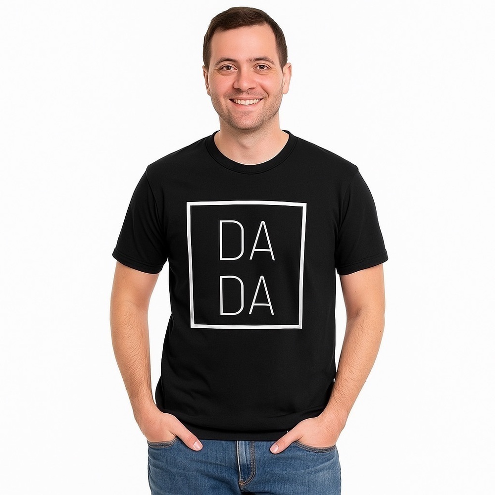 DA DA Dad Tee Black & White Size L